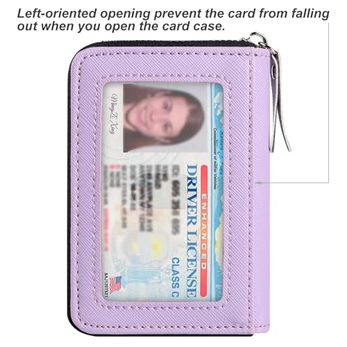 Image of Credit Card Wallet, RFID Card Case Wallet, Zipper Card Cases Holder for Men Women, RFID Blocking, KeyChain Wallet, Compact Size Card Organizer Case for Women