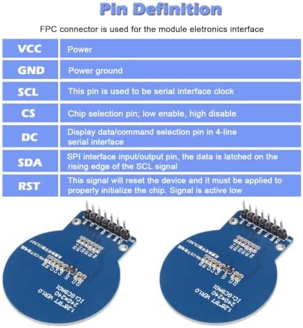 ALMOCN 3PCS 1.28 Inch Round TFT LCD Display Module - 2