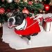 Mfsdai Hund Weihnachtskostüm, Santa Reiten Kleidung Hundekostüm, Hundepullover Mantel Weihnachten Rot für Kleine Mittel Große Hunde Katzen XL