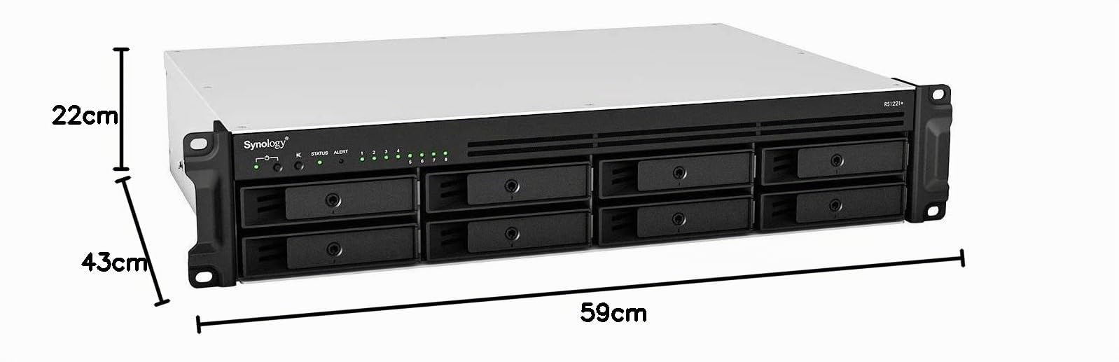 Synology RackStation RS1221+ Nas/Storage Server Rack (2U) Ethernet LAN Black V1500B