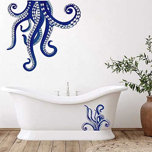 Octopus Tentacles Wall Decal Ocean Wall Decal Kraken Wall Sticker Modern Wall Decals Removable Peel And Stick Wall Stickers For Living Room Bedroom Bathroom Toilet Seat Decor #TOP2