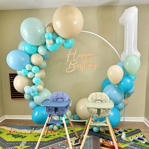 Image of 1 Balloon Numbers Birthday Decorations, 40In White Balloons for Men Women | Eye-catching Appearance, Perfect Decorative Centerpieces, Convenient Self-sealing Structure, Widely for Various Occasions