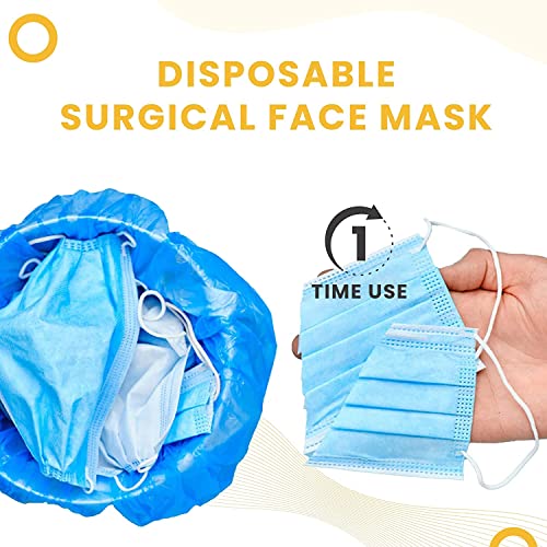 Image of HEALTH SAFE 3 ply pack of 200 Ultra Lightweight Disposable Surgical Face Mask (Blue)