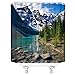 CCNSTMS Forest Shower Curtain Snow Mountain Nature Lake Pine Trees Forest Landscape Outdoor Fabric Bathroom Curtain with Hook
