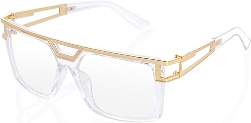 SUMERSHA Gafas de sol vintage de los años 80 y 90, gafas de rapero hip hop vintage para hombres y mujeres, accesorio de disfraz hippie retro