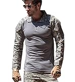 combat shirt oliv ➭ Material: Polyester / Baumwolle, bequem und Atmungsaktiv. Taktische Response Uniform Ärmel Schlank Passen Lange Hülse T-Shirts, Das Combat Shirt ist leicht und atmungsaktiv bietet Ihnen überlegene Komfort und Bewegungsfreiheit.