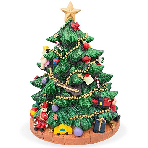 Bestpysanky Spinning Musical Tabletop Christmas Tree Figurine #TOP2