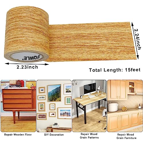 Jfqwle JFQWLE-TAPE-2ROLL 2.2 Inch X 15' Realistic Wood Grain Repair Tape Patch thumb #1