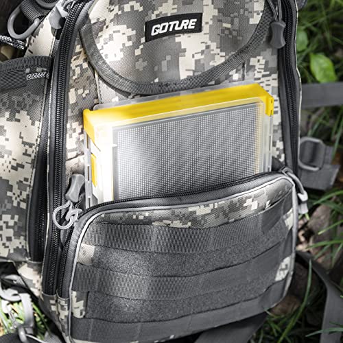 Goture Caixa de equipamentos de pesca à prova d'água dupla face capa de plástico transparente caixa