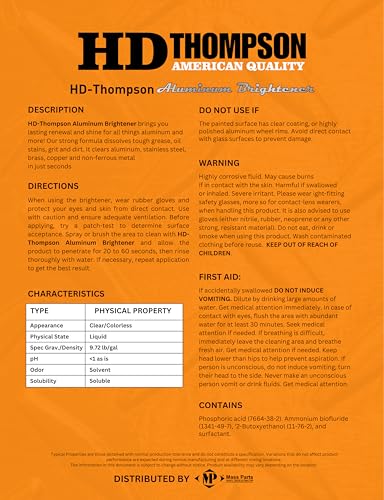 Limpiador y abrillantador para aluminio HD Thompson, 1 galón miniatura 7
