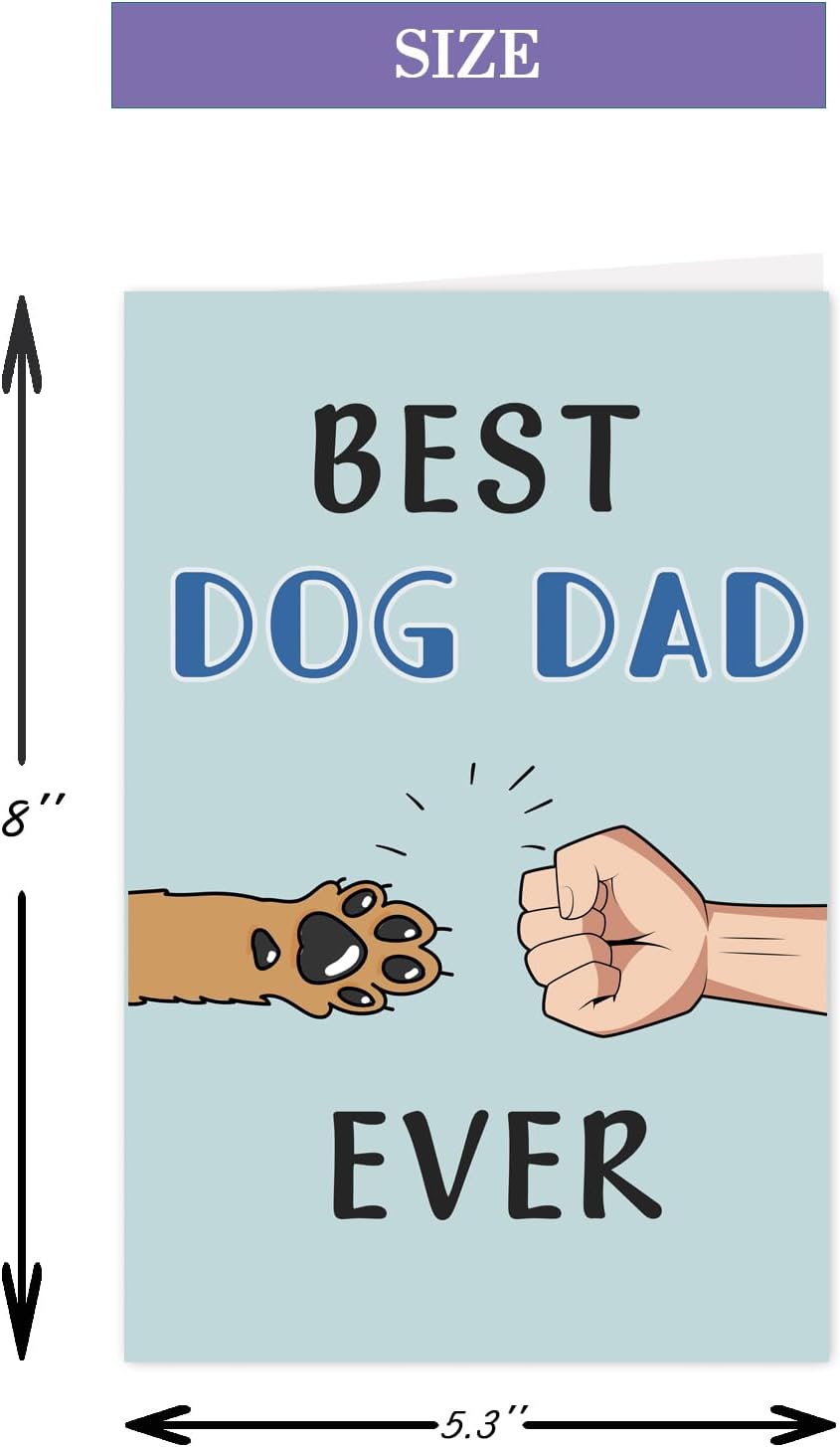 XXDJLP Cute Dog Dad Card Gift for Dad Men, Humor Fathers Day Card from Dog, Humorous Fathers Day Card for Dog Owner, Best Dog Dad Ever Card, Dog Dad Gifts from The Dog image 2