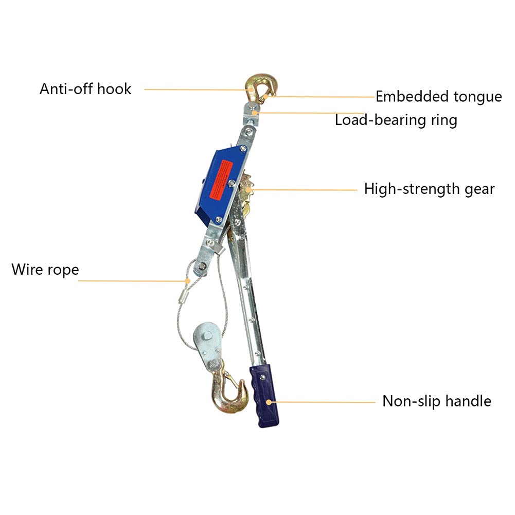 Verricello Manuale Con Doppio Gancio Da 2/3/4 Tonnellate - Foto 4