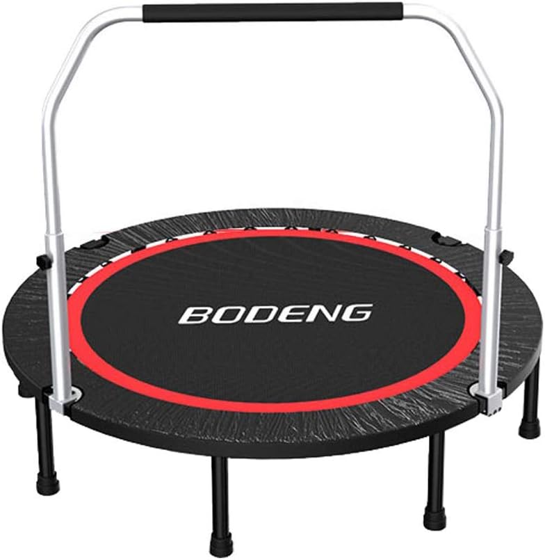 40" Portable Folding Trampoline with Handrail Foldable Fitness