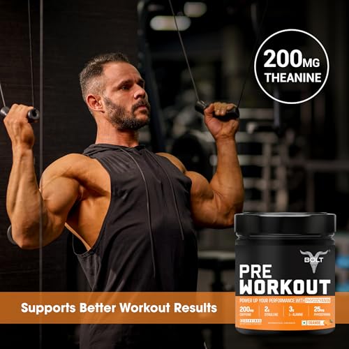 Bolt Pre Workout Supplement 300g Orange - Image 5