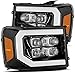 AlphaRex USA 880608 Nova Series Projector Headlights fits GMC Sierra 1500, Clear