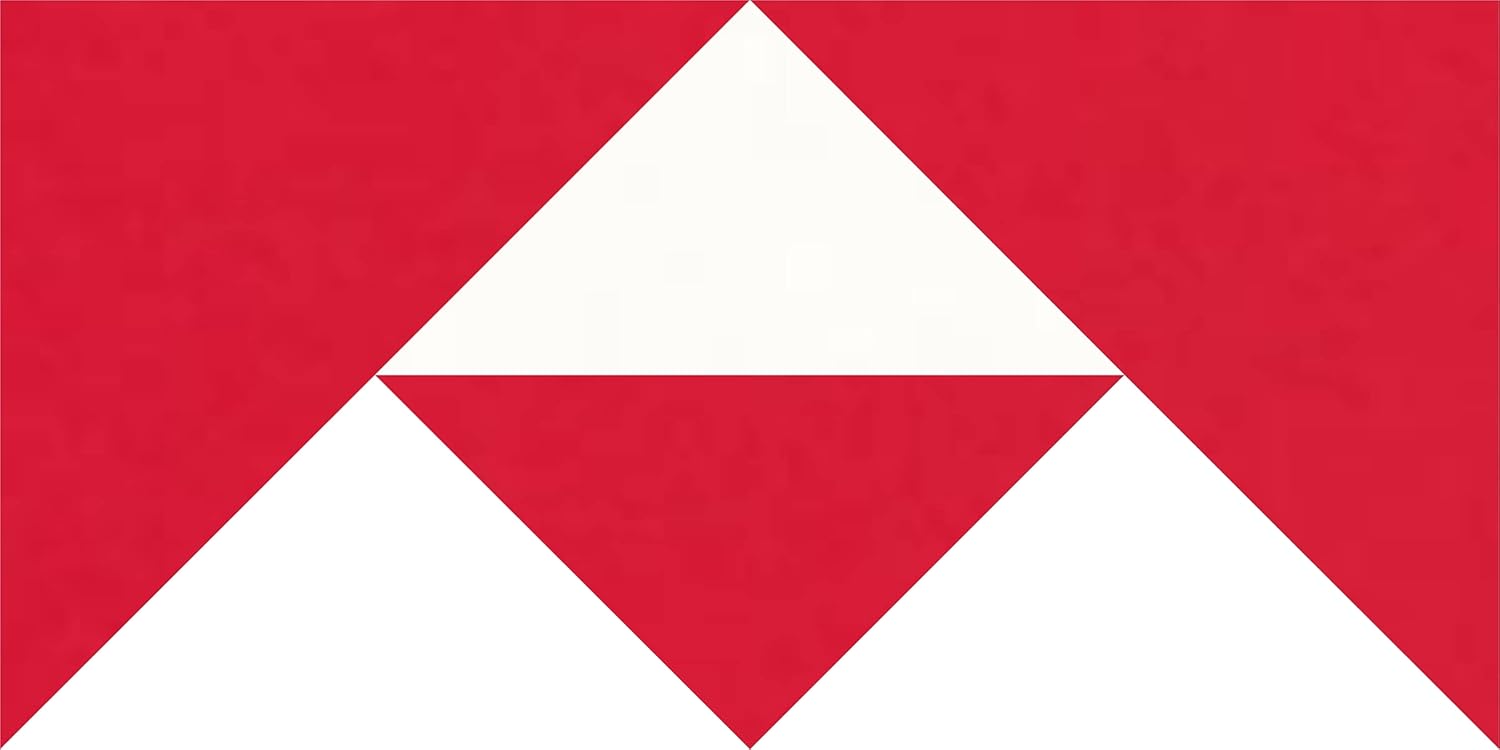 Bloc Loc Flying Geese Quilting Ruler 2” x 4” Finished, 2-1/2” x 4-1/2” Trimmed Size for Quilters