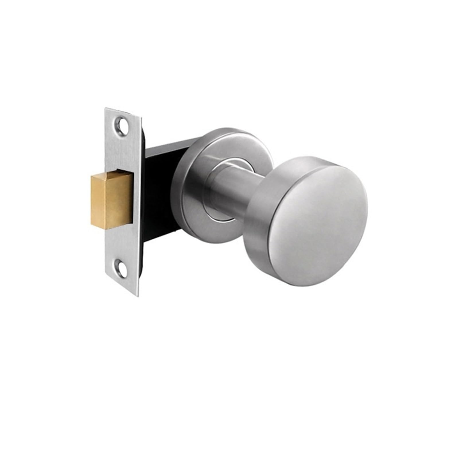 ZONSHJDKR Zinc Alloy Invisible Door Lock Single-Sided Indoor Wooden Background Wall(Steel Color)