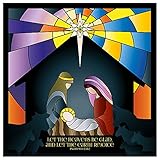 Christliche Weihnachtskarten mit Umschlag Set, 10 Stück - Krippe mit Bibelvers von Lukas 2:11, Nostalgie Weihnachtskarten mit Umschlägen, Weihnachtsgruß auf der Innenseite in Englisch