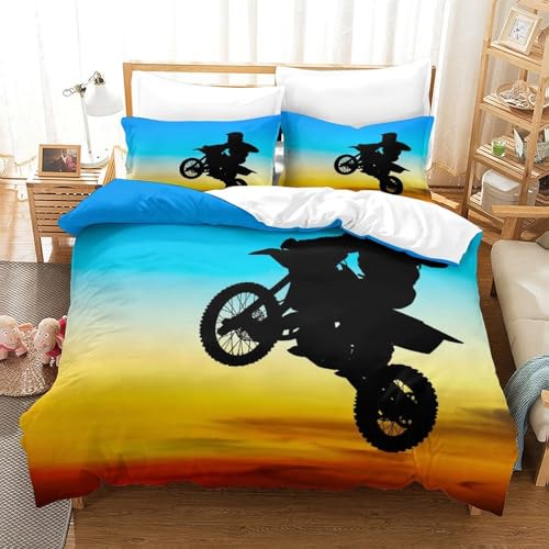 Housse de couette spatial 3D microfibre King 220x240cm lune jet - 3