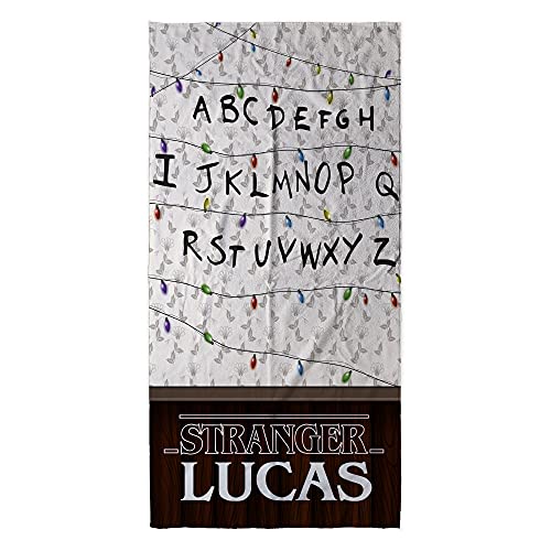 Lolapix Toalla Personalizada Playa. Toalla Playa Niña. Toallas Personalizadas Con Nombre.Varios Tamaños. Stranger Luces