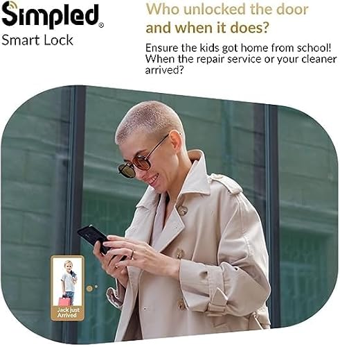 Simpled Smart Night Latch Lock, Fingerprint Keyless Security Entry Door Lock, Smartphone Access, Alexa & Google Home with WiFi Bridge(Sold Separately) - Designed for The UK Weather - Image 6