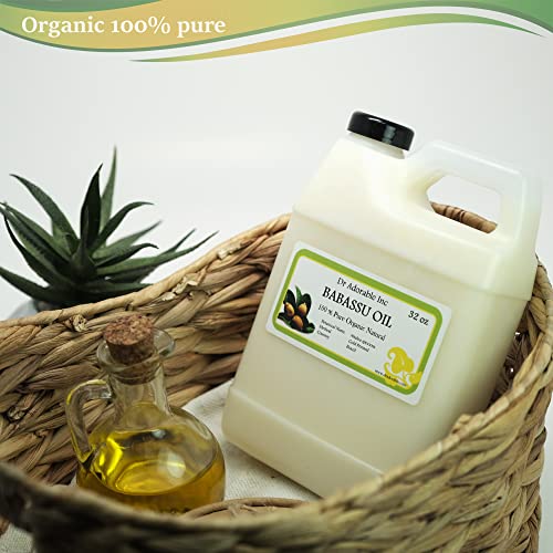Dr Adorable 32 Fl Oz Babassu Oil 100% Pure Organic Cold Pressed For Skin Hair Moisturizing #TOP1
