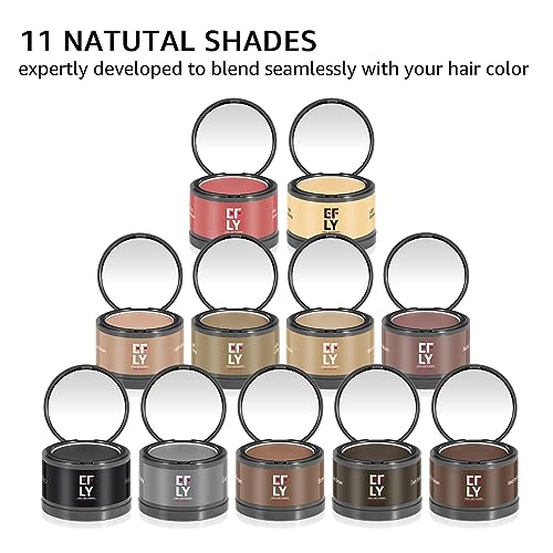 Root Touch Up Hair Shadow Powder para queda de cabelo e sobrancelhas/linha de barba - cobertura cinz