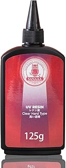 SANAAA 125g UV Resin, Upgrade Crystal Clear Hard Type Ultraviolet Fast Curing Resin for DIY Jewelry Making (125g)