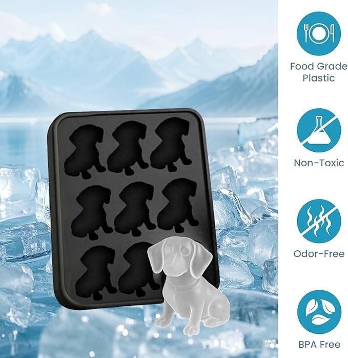 Sohodoo Welpen-EIS am Stiel-Set – Silikon-Eisform for selbstgemachte Hundeleckerlis und Cocktails(B)