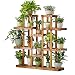 MNBV Stojak na kwiaty z drewna sosnowego regał magazynowy zewnętrzny 17 doniczek uchwyt na patio, balkon, do salonu 39 i Prime; x9,8 & Prime; x43 & Prime;