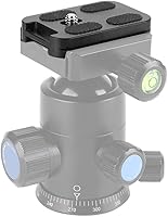 Vista 5 de Placa de liberación rápida, cámara de aleación de aluminio QR-60, placa universal de zapata rápida con placa de trípode de montaje de tornillo