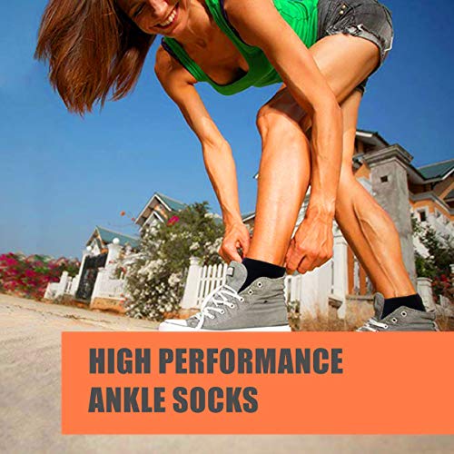 Iseasoo Copper Compression Socks For Men & Women Circulation-Ankle Plantar Fasciitis Socks Support For Athletic Running Cycling（L/Xl #TOP2