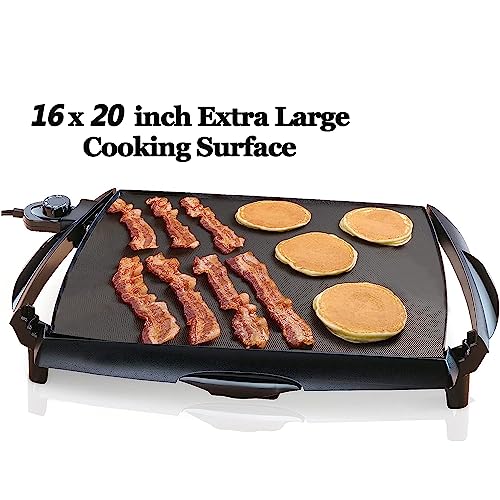 Extra Large Nonstick Electric Griddle - 16 Slices Of French Toast At One Time - Cool-Touch #TOP3