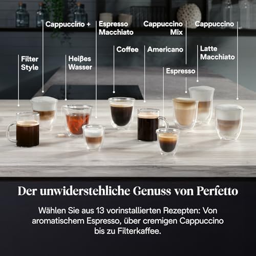 Bild 3 - De’Longhi Magnifica Evo Next - Perfetto Kaffeevollautomat mit LatteCrema-Milchaufschäumer, 13 One-Touch-Getränke, Coffee- und Cappuccino Kaffeemaschine, farbiges Touch-Display, Titan (ECAM312.80.TB)