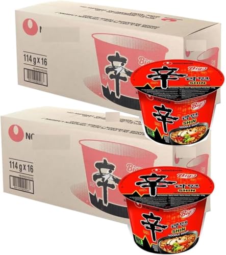 NonShim Shiin Cup Instant Gourmet Spicy Noodle Soup (114g, Pack of 32)