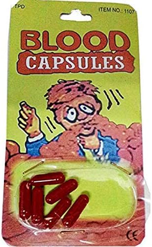 Magic Tricks Mystery Blood Capsule| Fake Blood Capsules for Party Pranks and Fun (Red, Set of 6)
