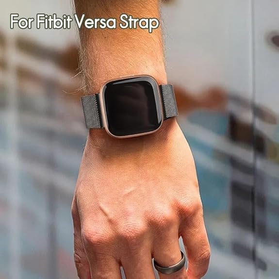 Image of YODI Watch Band Compatible with Fitbit Versa 4 / Fit bit Versa 3 / Fitbit Sense /Sense 2 Band, Soft Replacement Silicone Wristband for Women Flexible Waterproof Sport Watch Strap for Men Large