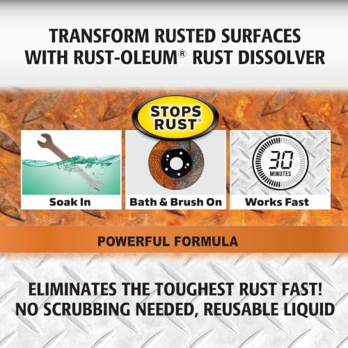Rust-Oleum Rust Dissolver Soak & Bath | Heavy-Duty Corrosion Remover for Metal Tools, Cars, Bikes, Grills, Bolts, Firearms & More | Quart - image 3