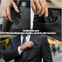 FOMAX Geldbörse Mini Herren Slim Wallet Klein mit Münzfach RFID Schutz – Ansicht 6