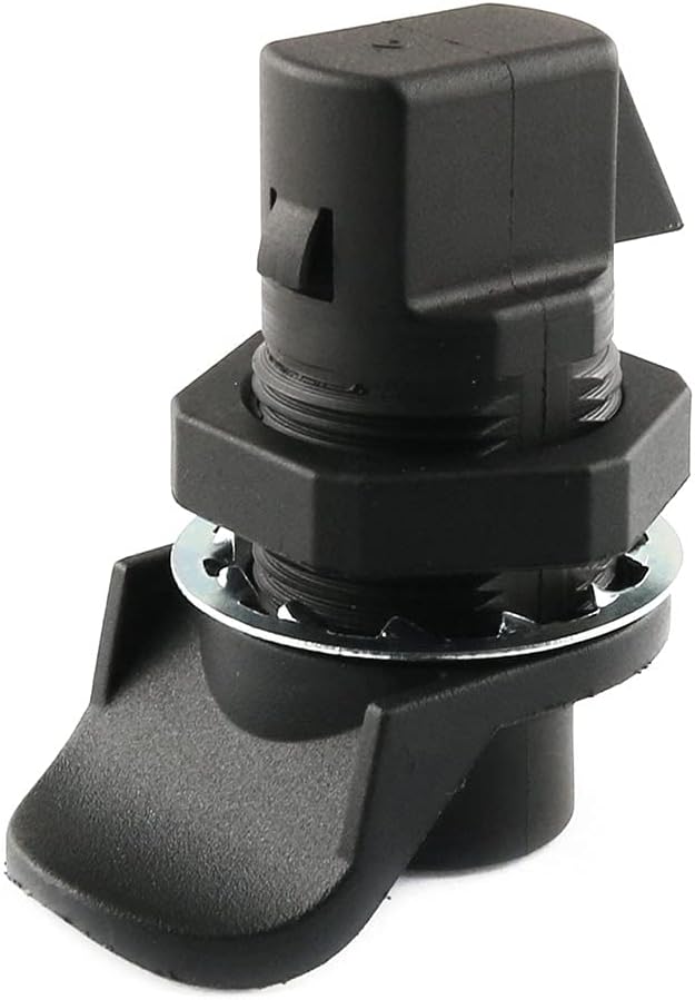 E-outstanding Push Button Latch Lock Replacement Boat Tool Box with Keys for Glove Boxes and Radio Boxes, Black