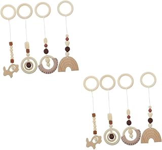 Toyvian 8 Peças Brinquedos De Rack De Ginástica Para Brincar De Ginástica Para Bebês Brinquedos De Ginástica Para Crianças Carrinho De Bebê Brinquedo Pendurado Berçário Brinquedos