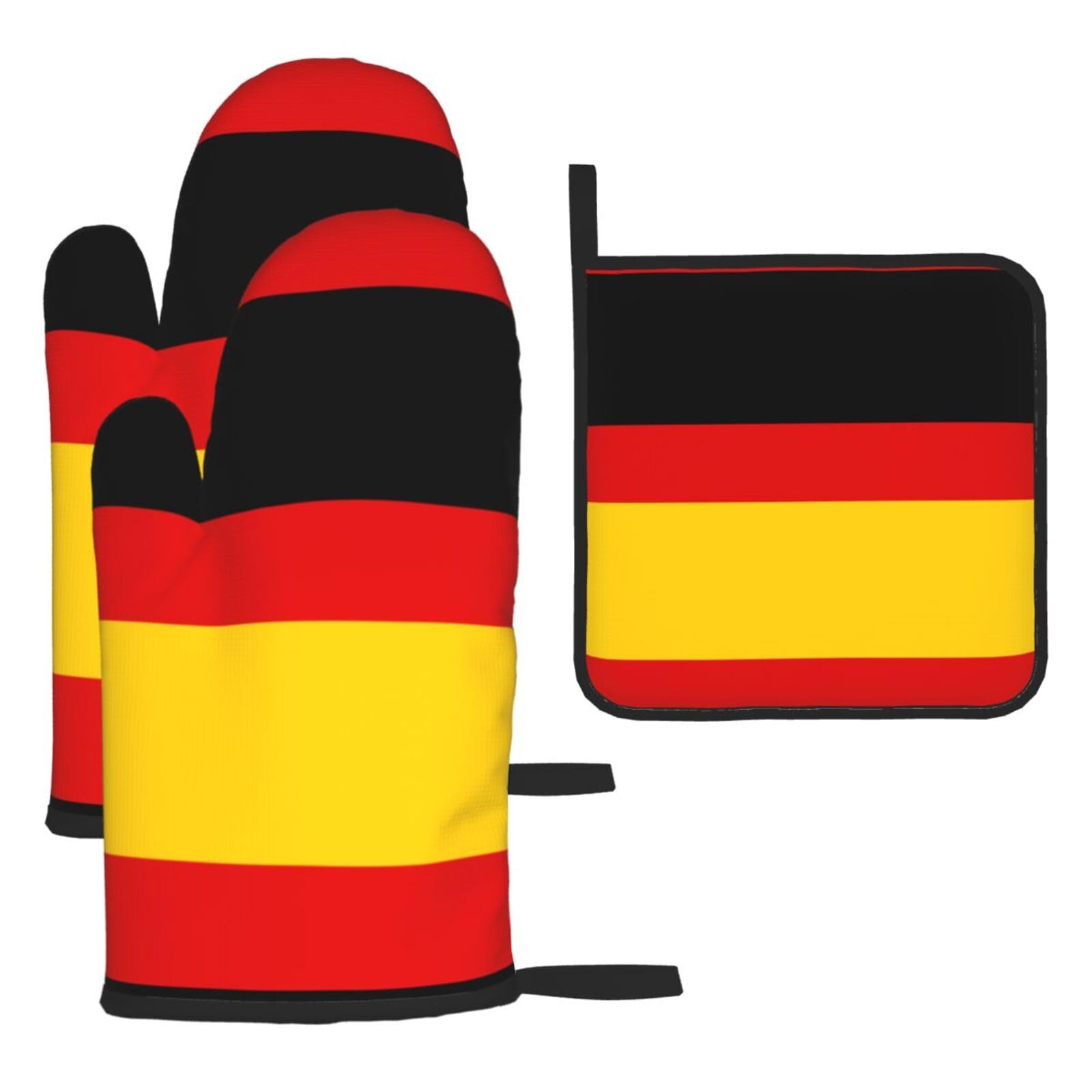 German Flag Oven Mitts And Pot Holders Sets Of 3 Oven Glove Kitchen Decor For Baking Cooking Bbq