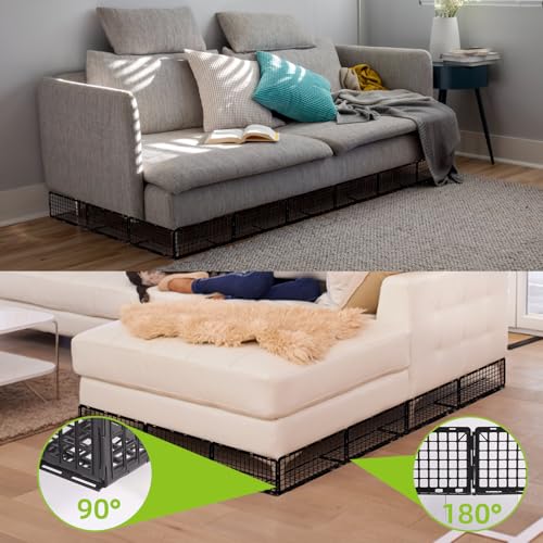 image for COOLOUS 12 PCS Under Couch Blocker, Under Bed Blocker for Pets Plastic