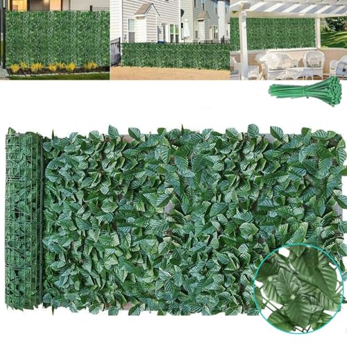 FENGSHENG-SHOP 1m x 3m UV Protection Artificial Ivy Leaf Hedge, Privacy Screening Panels Roll, Ivy Trellis Wall Decor for Outdoor Indoor Garden Fences - Image 6
