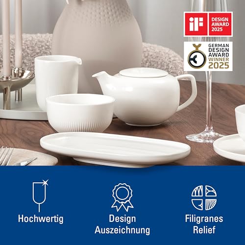 Villeroy & Boch - Afina uniwersalny półmisek, talerz do serwowania potraw, talerz do serwowania, można myć w zmywarce, można używać w kuchence mikrofalowej, porcelana Premium Made in Germany, biały
