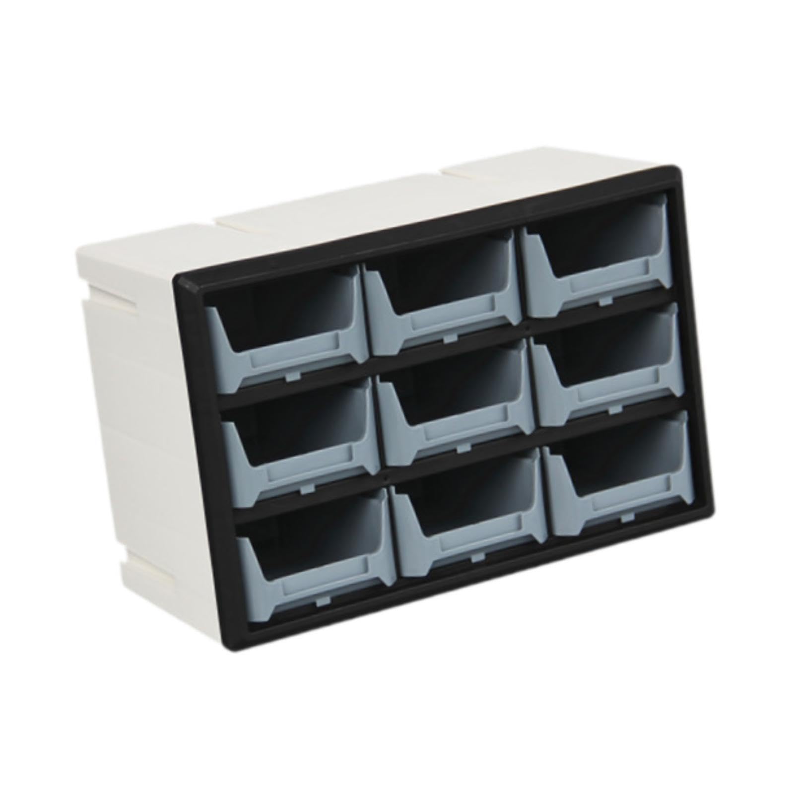 Zambuph Screws Drawer Storage Cabinet Organizer, White, 9 drawers B
