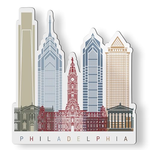 Philadelphia Magnet for Car Fridge Locker Metal Door - 4.5