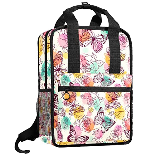 Sac à dos garçon confortable à bretelles réglables imprimé fleur