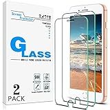 [2-Pack] KATIN For Apple iPhone 8 Plus, iPhone 7 Plus, iPhone 6S Plus, iPhone 6 Plus Tempered Glass Screen Protector No-Bubble, 9H Hardness