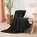 Puncuntex Flannel Fleece Throw Blanket Black 50